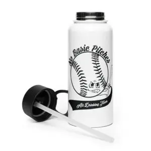 No Basic Pitches - Stainless steel water bottle with a straw lid